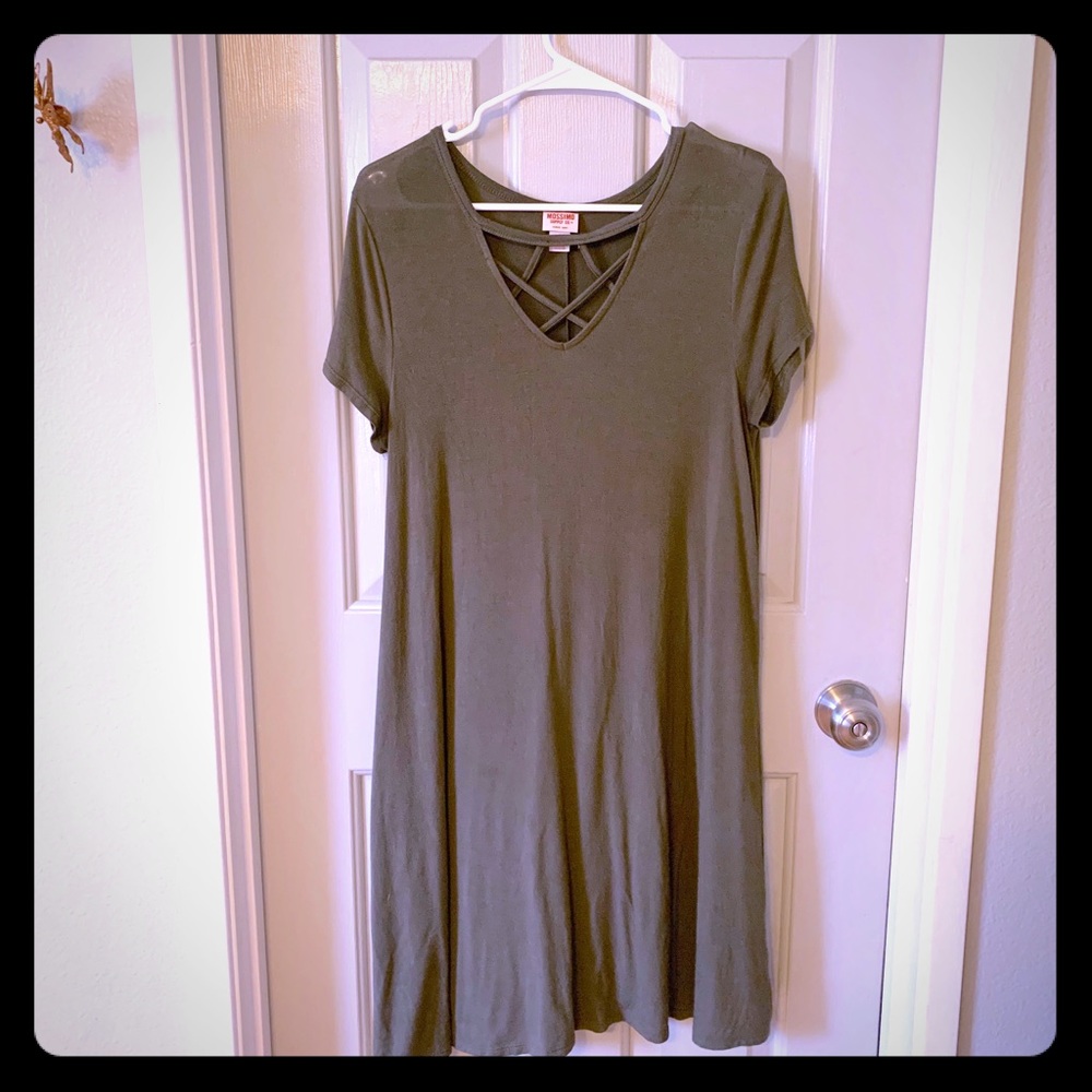 Olive Green T-Shirt Dress